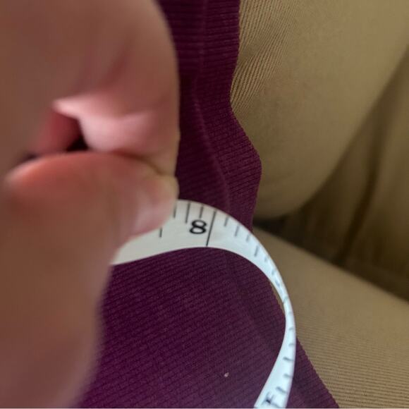 Lululemon In the Flow Crop II Heathered Regal Plum Fuchsia W6B41S 4 - Picture 8 of 10